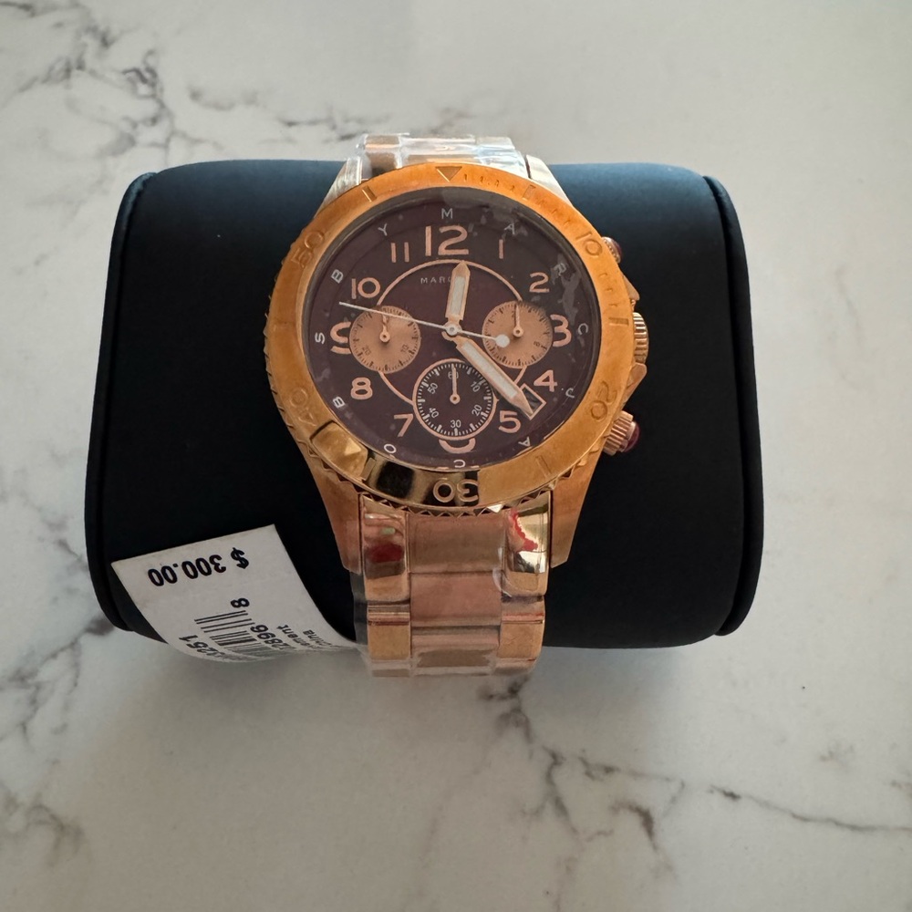 Marc by Marc Jacobs Rose Gold and Burgundy Face Men’s Watch